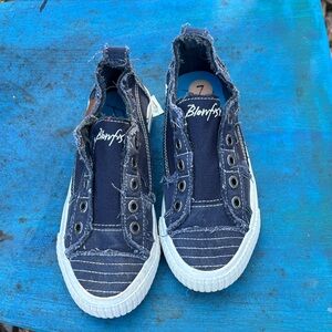 Blowfish Navy Canvas Slip-On Shoes